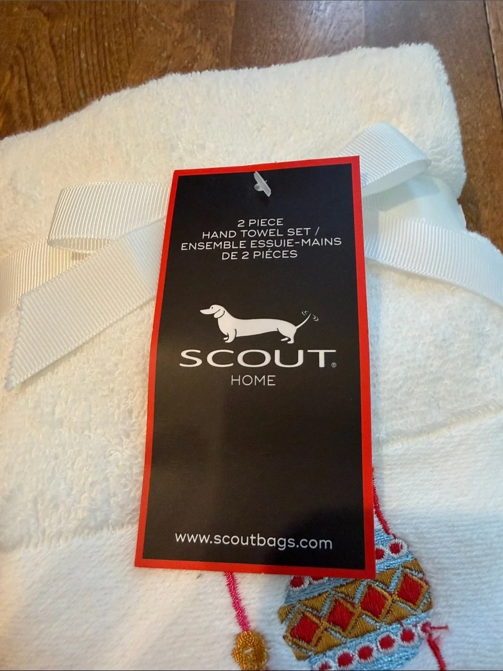 Scout Holiday 2 Piece Hand Towels NWT
